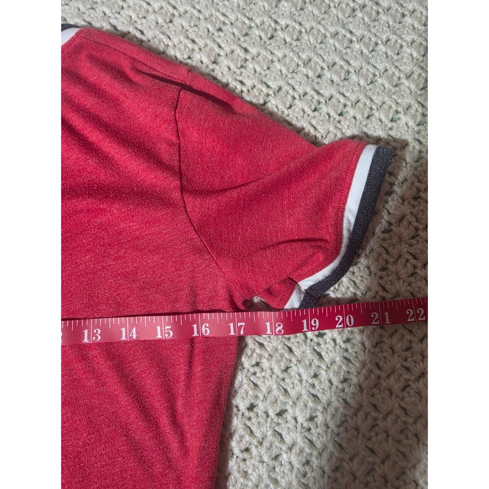 MLB Cincinnati Reds T-Shirt Womens Medium Red Excellent Ringer Pocket Tee - Picture 4 of 5